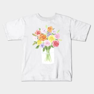 Roses on Vase Kids T-Shirt